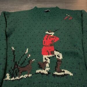 Vintage Nautica Hunter Shooting Birds Sweater